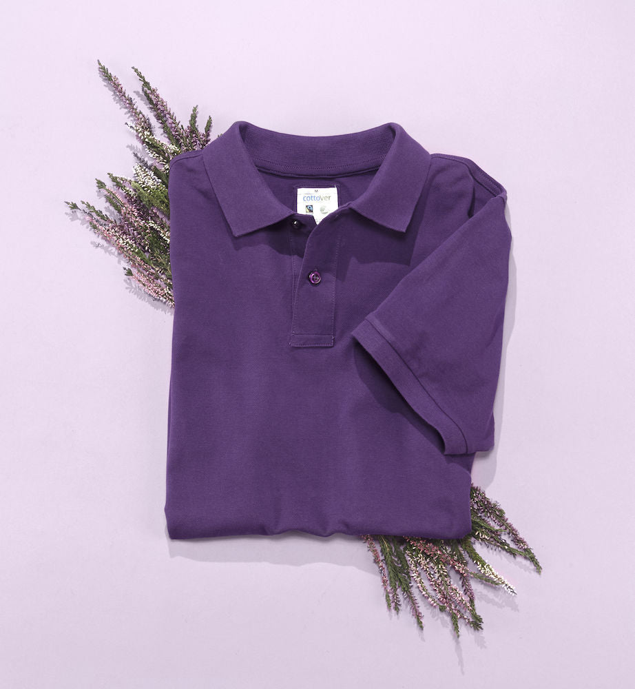 Cottover Ladies Organic Cotton Polo Shirt. Fairtrade Eco Pique Polo. 14 Colours XS-2XL - Polo Shirt - Logo Free Clothing