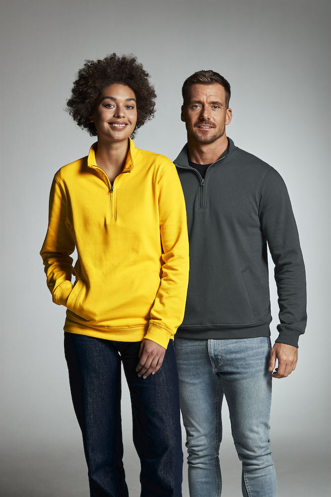 Cottover Half Zip Eco Sweatshirt Unisex. Fairtrade Organic Cotton. 14 Colours. S-4XL - Sweatshirt - Logo Free Clothing