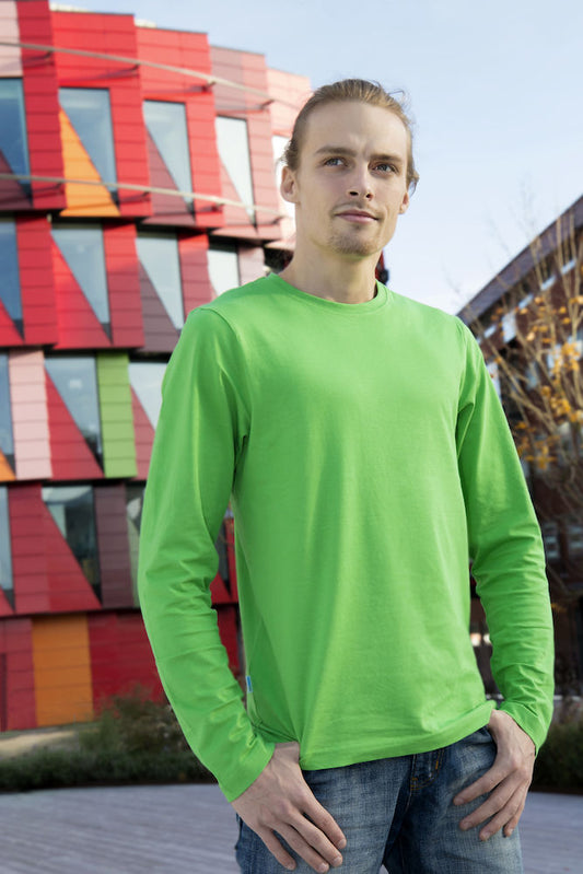 Cottover Mens Eco Long Sleeve Tee Shirt. Fairtrade Organic Cotton. 14 Colours. S-4XL - Tee Shirt - Logo Free Clothing