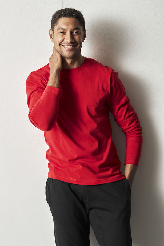 Cottover Mens Eco Long Sleeve Tee Shirt. Fairtrade Organic Cotton. 14 Colours. S-4XL - Tee Shirt - Logo Free Clothing