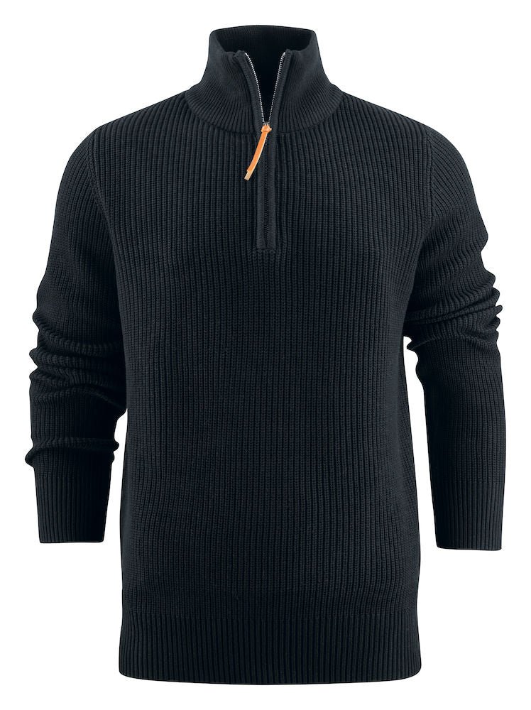 James Harvest Flatwillow 1/4 Zip Heavy Knit Jumper. Unisex. 3 Colours XS-3XL - Knitwear - Logo Free Clothing