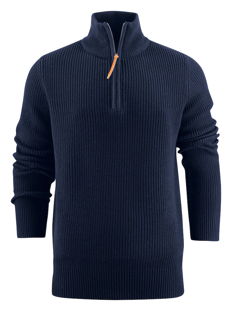 James Harvest Flatwillow 1/4 Zip Heavy Knit Jumper. Unisex. 3 Colours XS-3XL - Knitwear - Logo Free Clothing