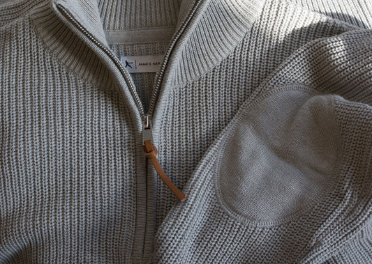 James Harvest Flatwillow 1/4 Zip Heavy Knit Jumper. Unisex. 3 Colours XS-3XL - Knitwear - Logo Free Clothing