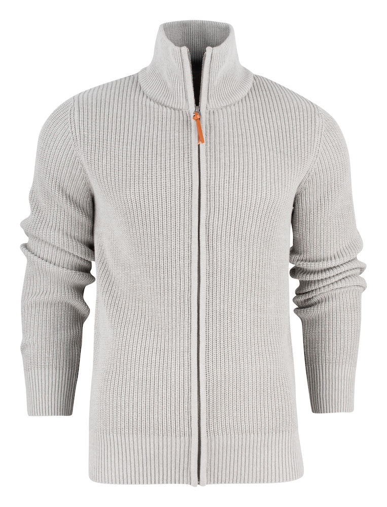James Harvest Brockway Zipped Sweater. Heavy Rib Knit Cardigan. 3 Colours XS-3XL - Knitwear - Logo Free Clothing