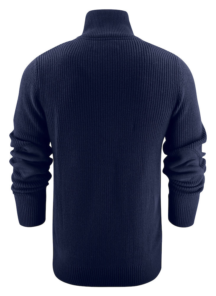 James Harvest Brockway Zipped Sweater. Heavy Rib Knit Cardigan. 3 Colours XS-3XL - Knitwear - Logo Free Clothing