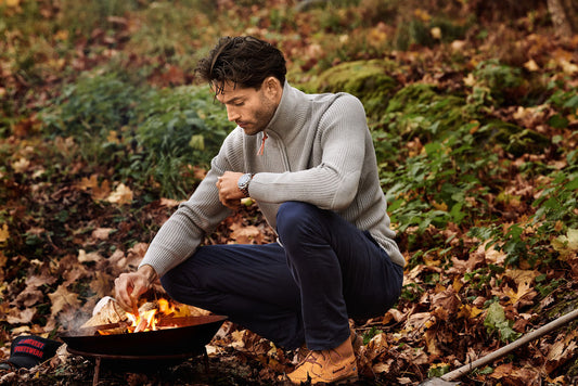 James Harvest Brockway Zipped Sweater. Heavy Rib Knit Cardigan. 3 Colours XS-3XL - Knitwear - Logo Free Clothing