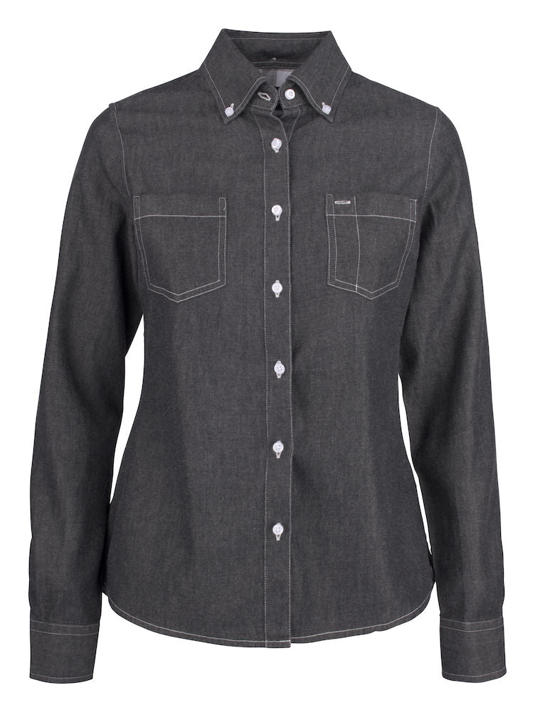 James Harvest Jupiter Ladies Shirt. Pure Cotton Denim Look. 2 Colours XS-2XL - Shirt - Logo Free Clothing