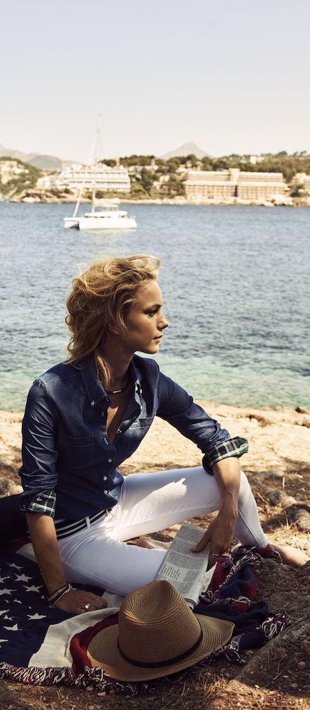 James Harvest Jupiter Ladies Shirt. Pure Cotton Denim Look. 2 Colours XS-2XL - Shirt - Logo Free Clothing