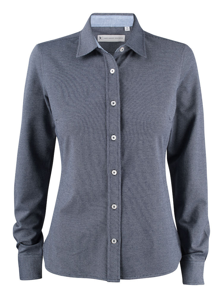 James Harvest Burlingham Ladies Shirt. Oxford Shirt. 3 Colours XS-2XL - Shirt - Logo Free Clothing