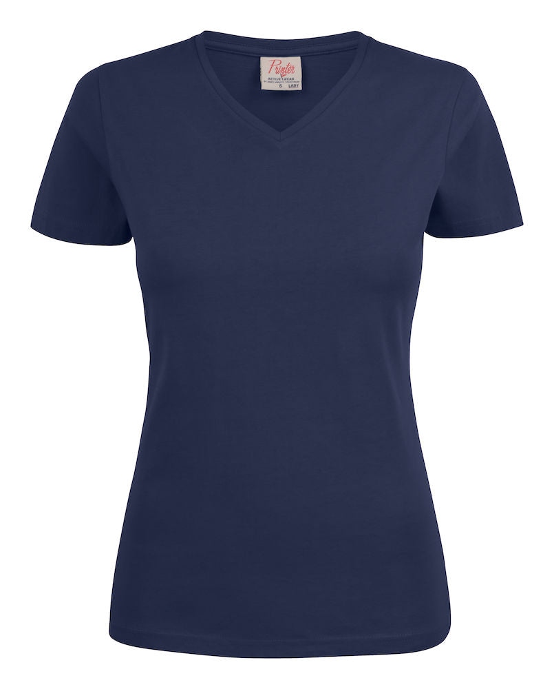 James Harvest Ladies Heavy V Neck T Shirt. Cotton, 8 Colours XS-2XL - Tee Shirt - Logo Free Clothing