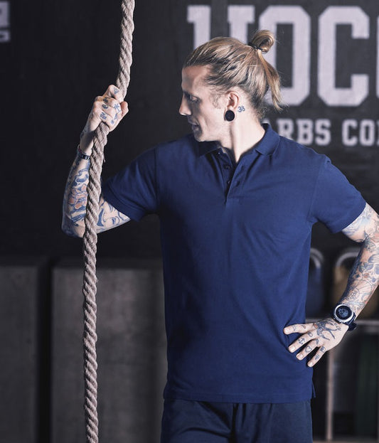 James Harvest Surf Stretch Mens Polo Shirt. Midweight 200gsm. 7 Colours S-5XL - Polo Shirt - Logo Free Clothing