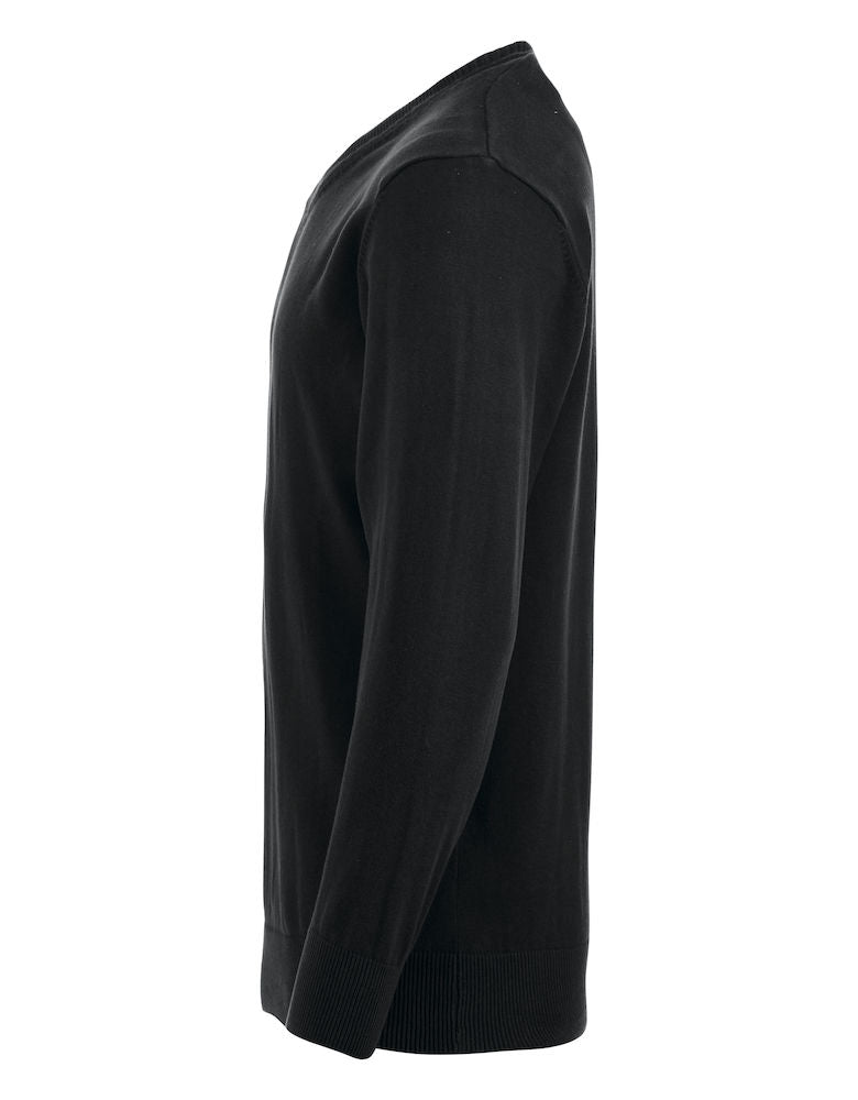 Clique Aston Mens Cotton V-Neck Jumper. Soft Touch. 3 Colours. S-3XL - Knitwear - Logo Free Clothing