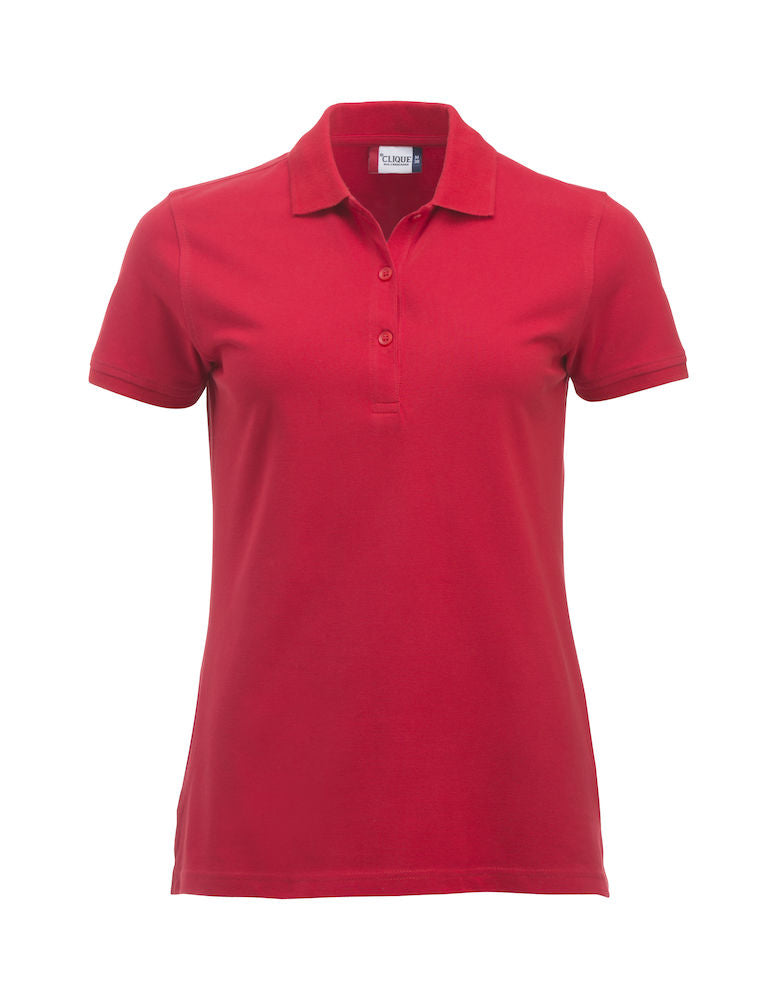 Clique Marion Ladies Short Sleeve Polo Shirt Medium Weight. 17 Colours. XS-2XL. - Polo Shirt - Logo Free Clothing