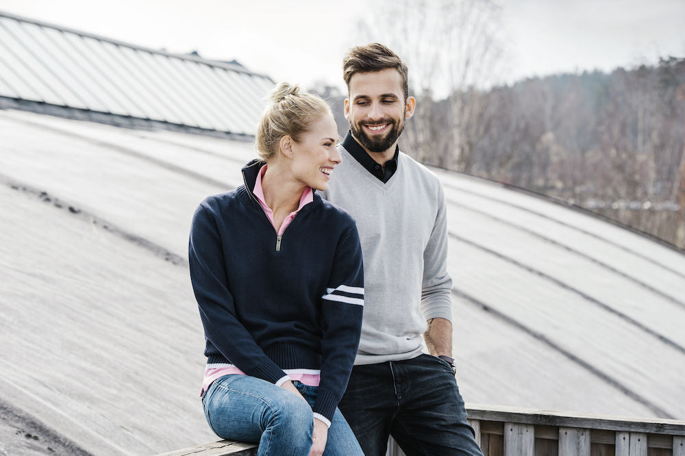 Clique Aston Mens Cotton V-Neck Jumper. Soft Touch. 3 Colours. S-3XL - Knitwear - Logo Free Clothing