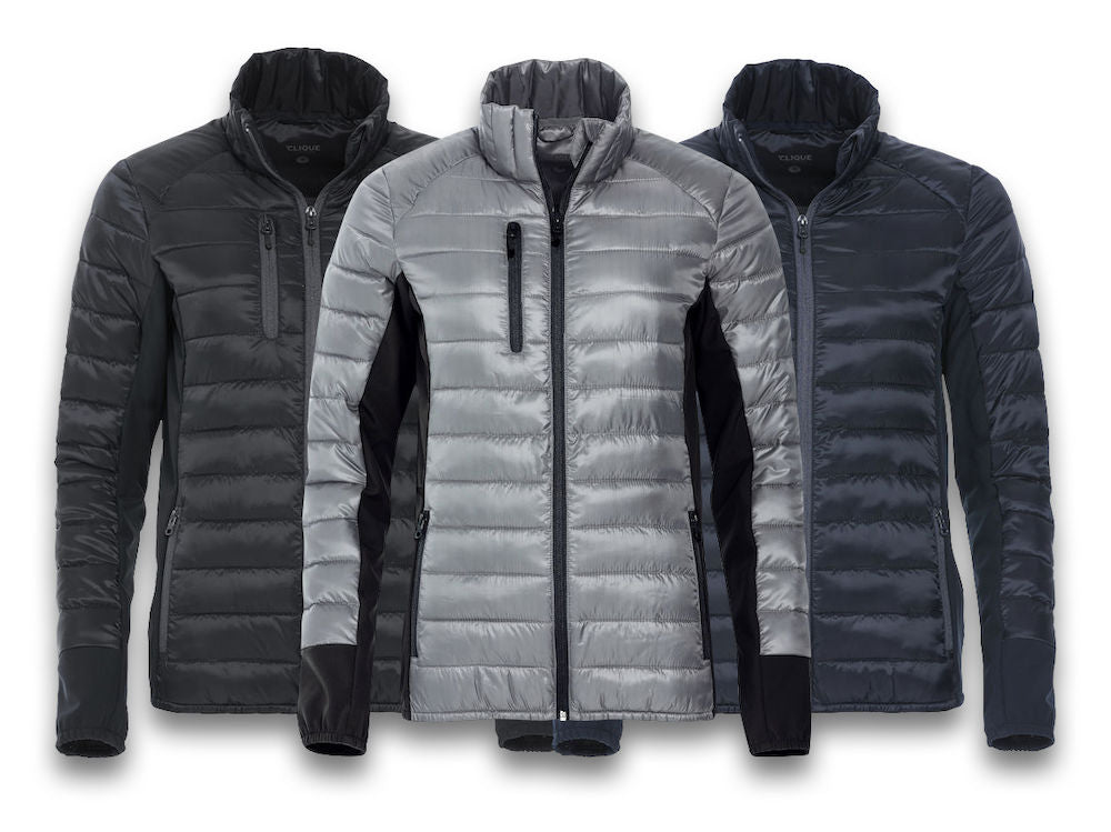 Clique Lemont Ladies Jacket.  Lightweight Quilted Jacket With Softshell Panel. XS-2XL - Summer Jacket - Logo Free Clothing