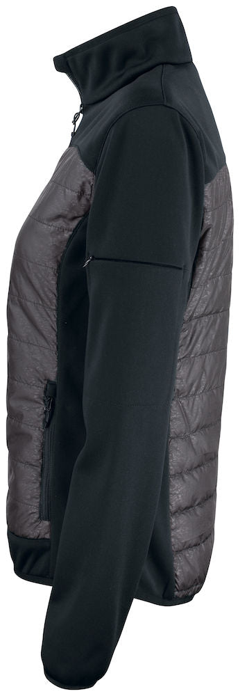 Clique Custer Ladies Jacket. Bonded Fleece Jacket With Reflective Quilted Torso. XS-3XL - Summer Jacket - Logo Free Clothing