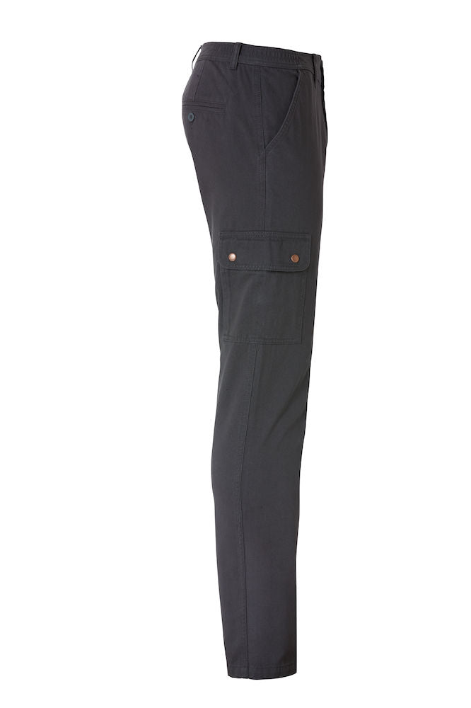 Clique Cargo Trousers. 100% Cotton, Button Leg Pockets. Unisex Fit. XS-5XL - Trousers - Logo Free Clothing