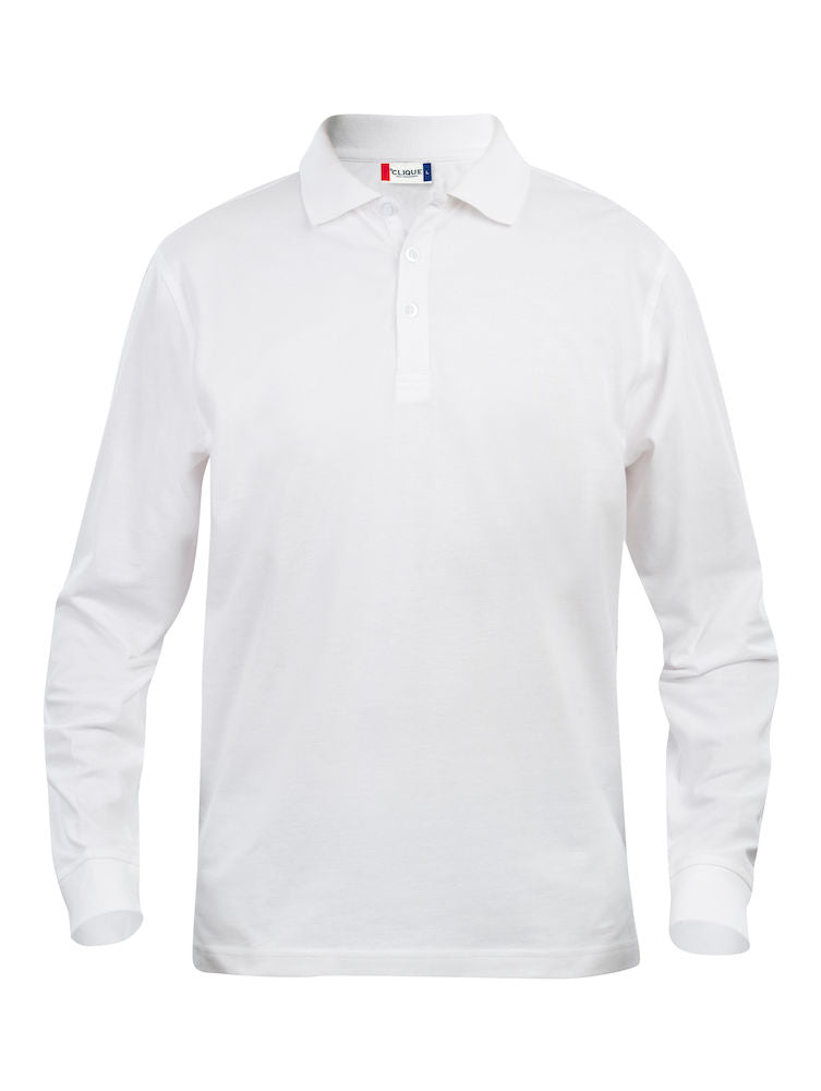 Clique Lincoln Junior Long Sleeve Polo Shirt. 100% Cotton Kids Polo, 5 colours, Ages 3-14 - Polo Shirt - Logo Free Clothing