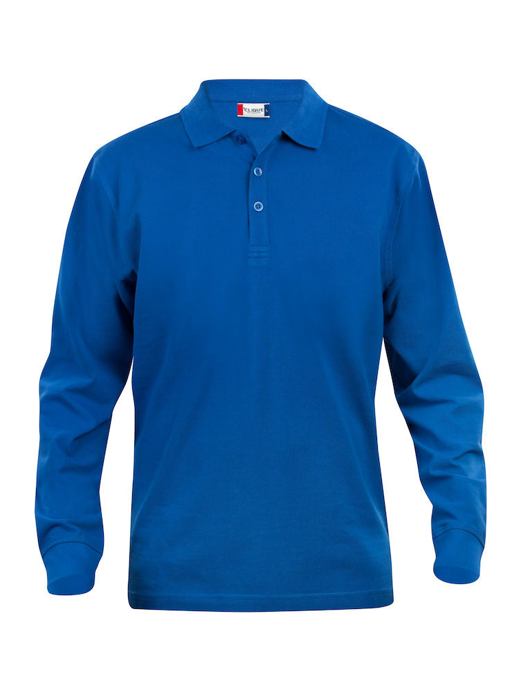 Clique Lincoln Junior Long Sleeve Polo Shirt. 100% Cotton Kids Polo, 5 colours, Ages 3-14 - Polo Shirt - Logo Free Clothing