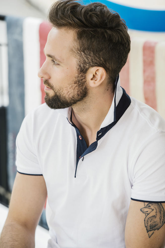 Clique Seattle Mens Polo Shirt. Short Sleeve Contrast Cotton Polo. 3 Colours. S-2XL - Polo Shirt - Logo Free Clothing
