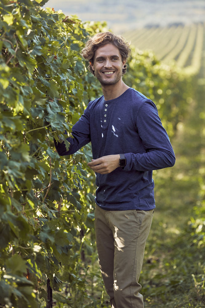 Clique Orlando Mens Long Sleeve Henley Top. 3 Colours. S-2XL - Tee Shirt - Logo Free Clothing