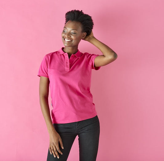 Cottover Ladies Organic Cotton Polo Shirt. Fairtrade Eco Pique Polo. 14 Colours XS-2XL - Polo Shirt - Logo Free Clothing