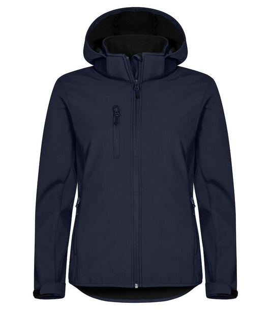 Clique Classic Ladies Softshell Hooded Jacket | Recycled Waterproof | 5 Colours | XS-3XL - Summer Jacket - Logo Free Clothing