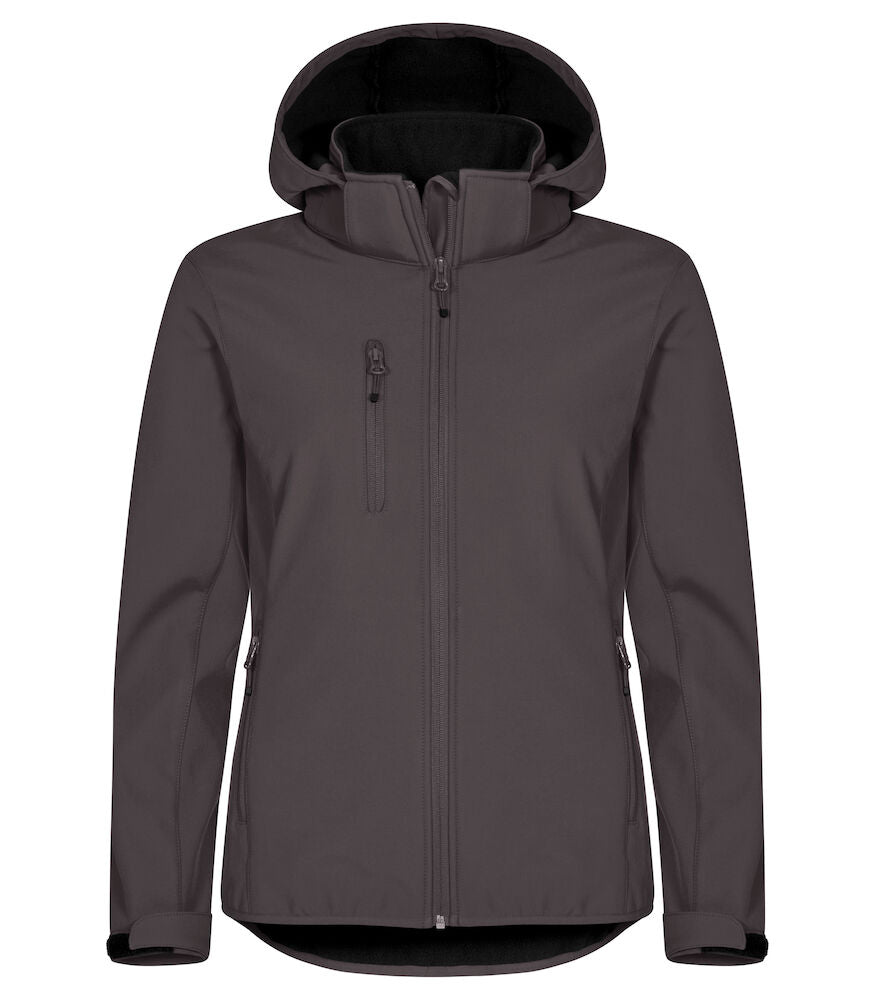 Clique Classic Ladies Softshell Hooded Jacket | Recycled Waterproof | 5 Colours | XS-3XL - Summer Jacket - Logo Free Clothing