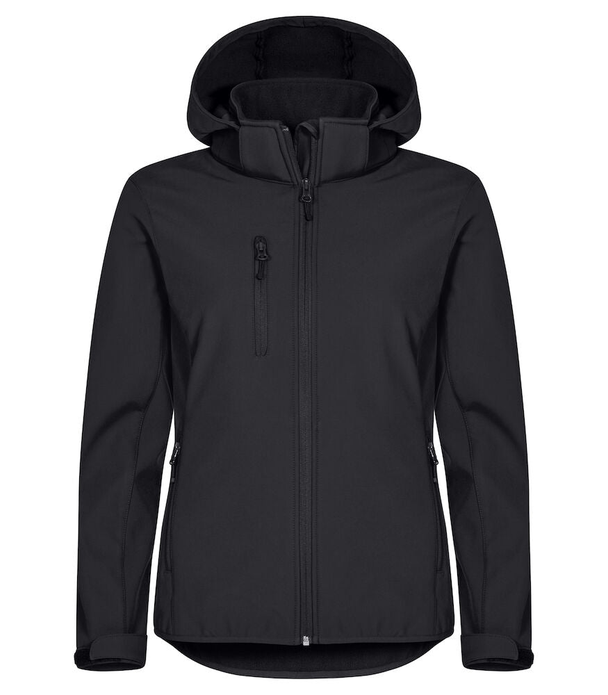 Clique Classic Ladies Softshell Hooded Jacket | Recycled Waterproof | 5 Colours | XS-3XL - Summer Jacket - Logo Free Clothing