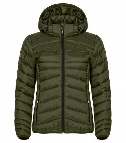 Clique Idaho Ladies Jacket | Padded | Recycled Material | Removable Hood | 3 Colours | XS-2XL