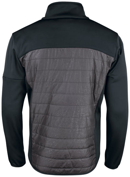 Clique Custer Men's Fleece Jacket | Lightly Padded | Quilted | Reflective Print | Black | XS-3XL