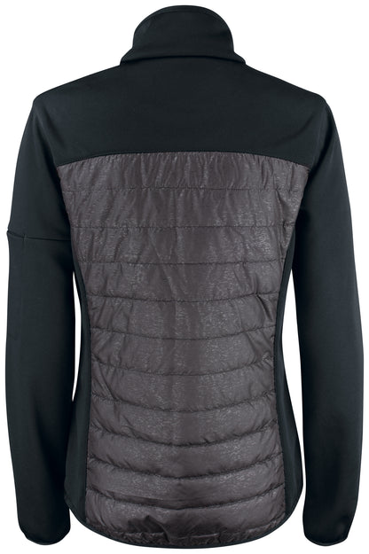 Clique Custer Ladies Fleece Jacket | Lightly Padded | Quilted | Reflective Print | Black | XS-3XL