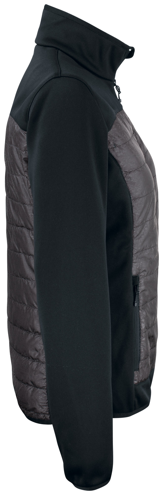 Clique Custer Ladies Fleece Jacket | Lightly Padded | Quilted | Reflective Print | Black | XS-3XL