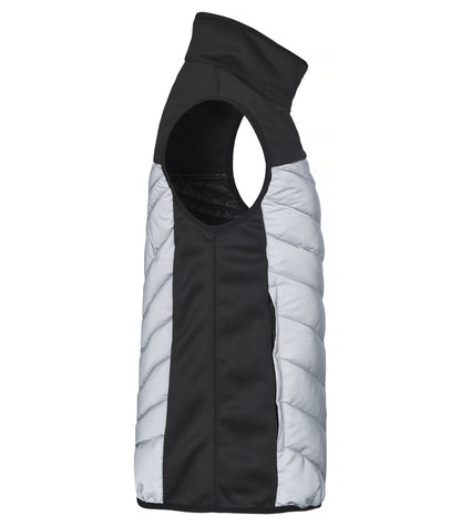 Clique Utah Men's Reflective Gilet | Lightly Padded Body Warmer | Black & Grey Material | XS-3XL