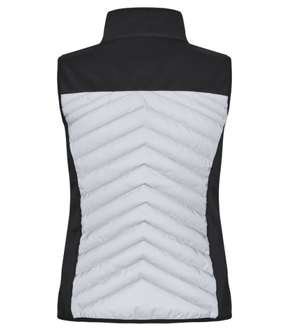 Clique Utah Ladies Reflective Gilet | Lightly Padded Body Warmer | Black & Grey Material | XS-2XL