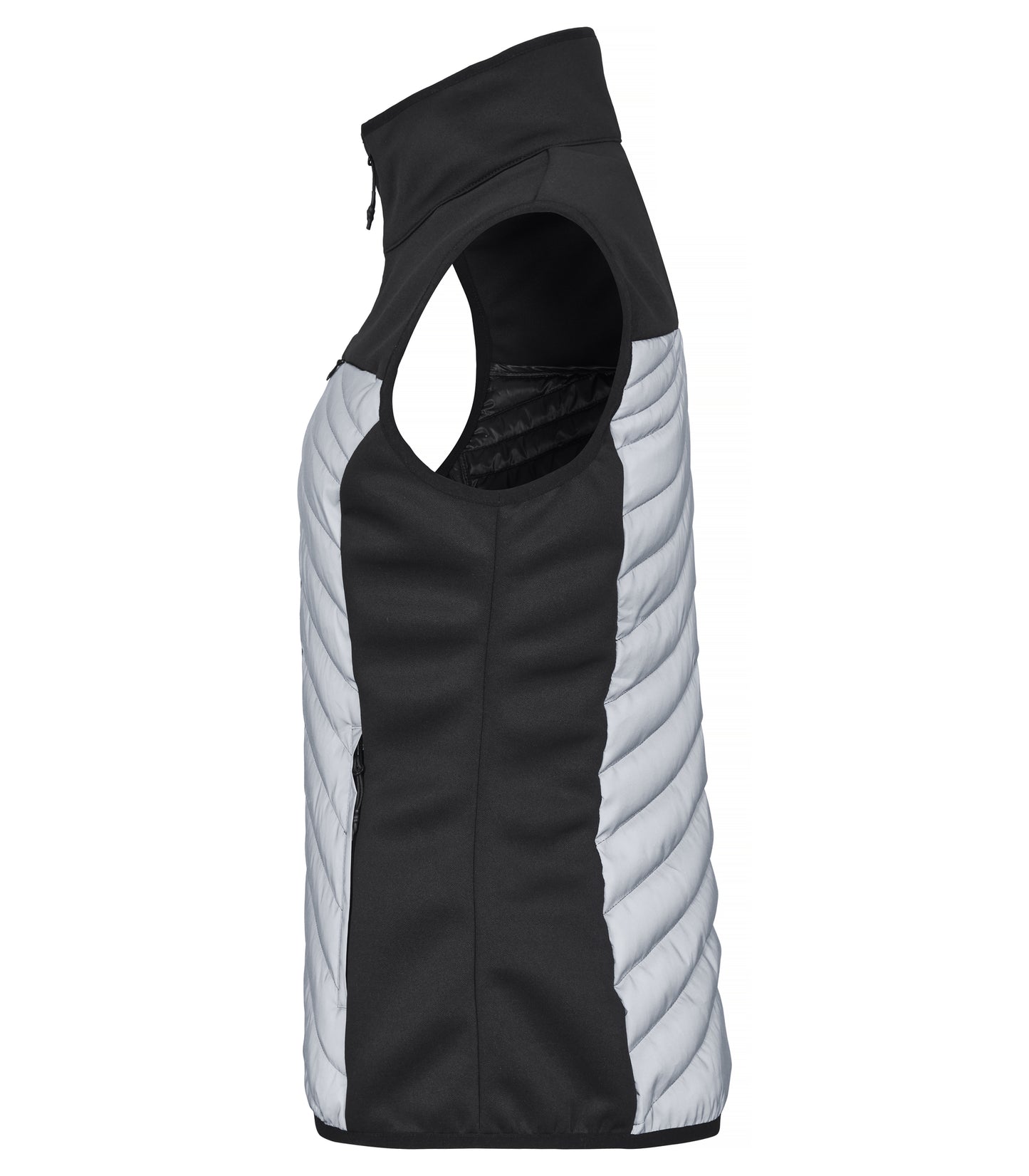 Clique Utah Ladies Reflective Gilet | Lightly Padded Body Warmer | Black & Grey Material | XS-2XL
