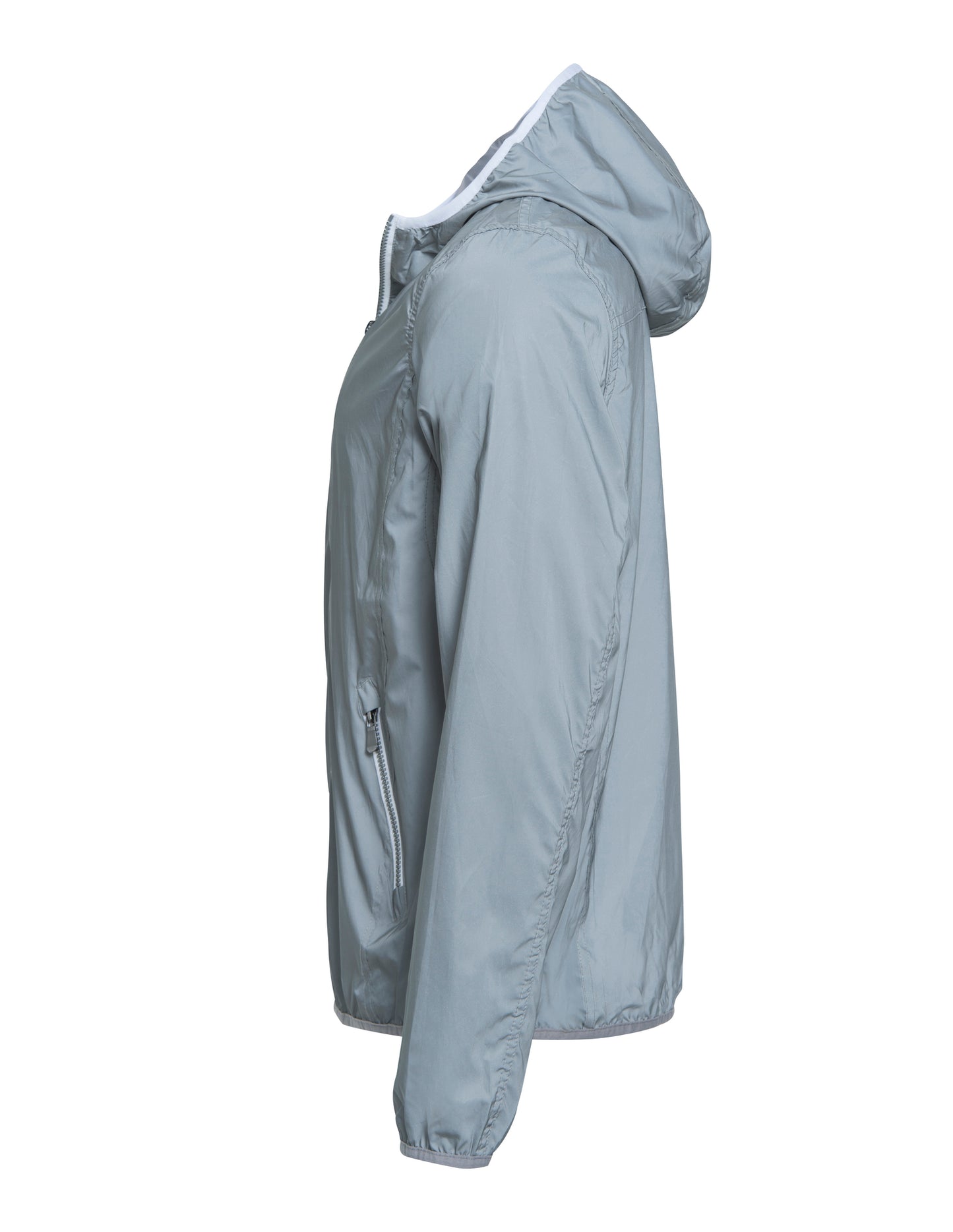 Clique Hardy Windbreaker Jacket | Reflective | Unisex | Hood | Mesh Lining | Grey | XS-3XL