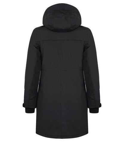 Clique Lindy Ladies Padded Parka Coat | Waterproof | Hood | Breathable | Black | XS-2XL