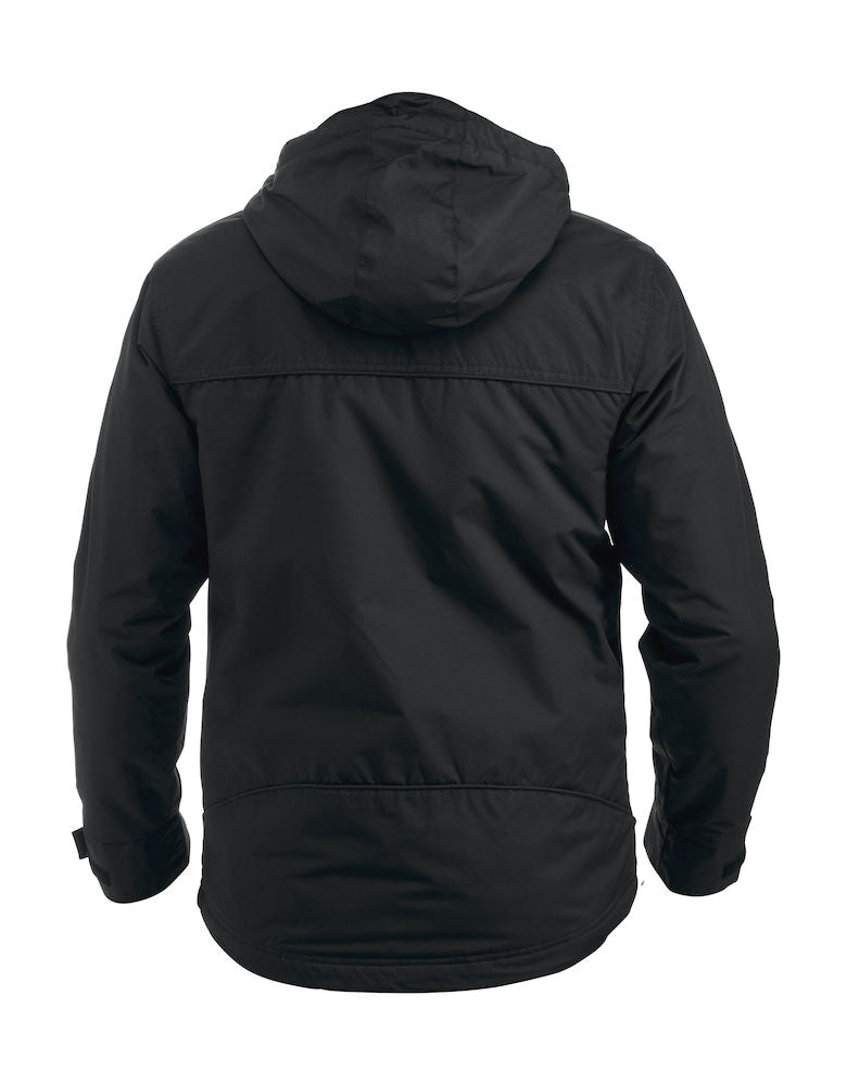 Clique Morris Mens Padded Coat | Showerproof | Detachable Hood | Black | S-4XL - Winter Jacket - Logo Free Clothing