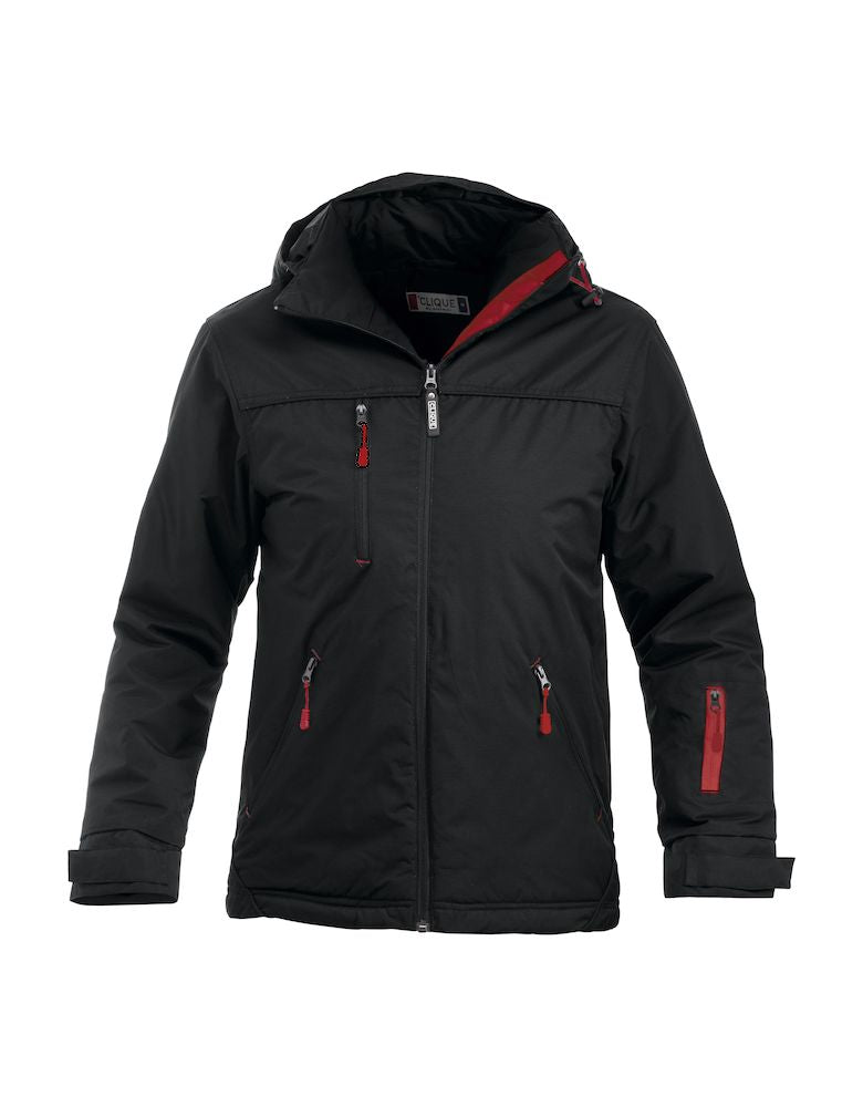 Clique Morris Mens Padded Coat | Showerproof | Detachable Hood | Black | S-4XL - Winter Jacket - Logo Free Clothing