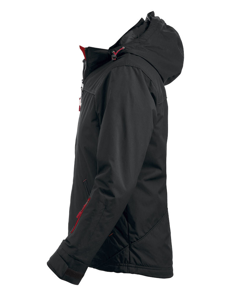 Clique Morris Mens Padded Coat | Showerproof | Detachable Hood | Black | S-4XL - Winter Jacket - Logo Free Clothing