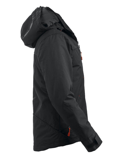 Clique Morris Mens Padded Coat | Showerproof | Detachable Hood | Black | S-4XL - Winter Jacket - Logo Free Clothing
