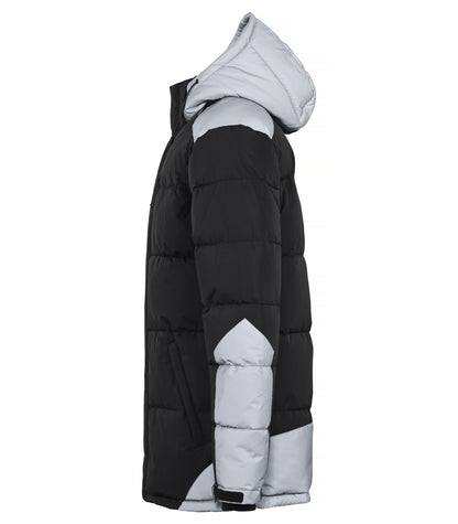 Clique Dumas Men's Padded Winter Coat | Waterproof Softshell | Black with Reflective | XS-3XL