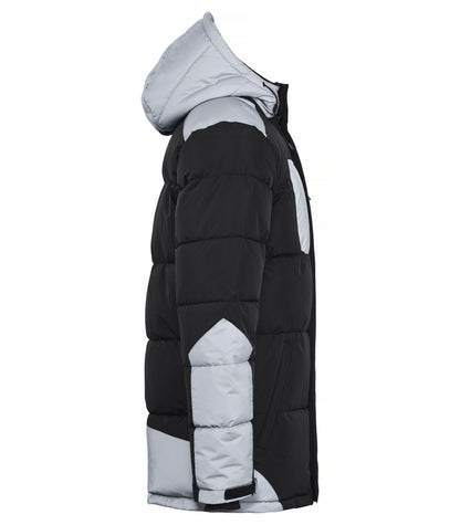 Clique Dumas Men's Padded Winter Coat | Waterproof Softshell | Black with Reflective | XS-3XL