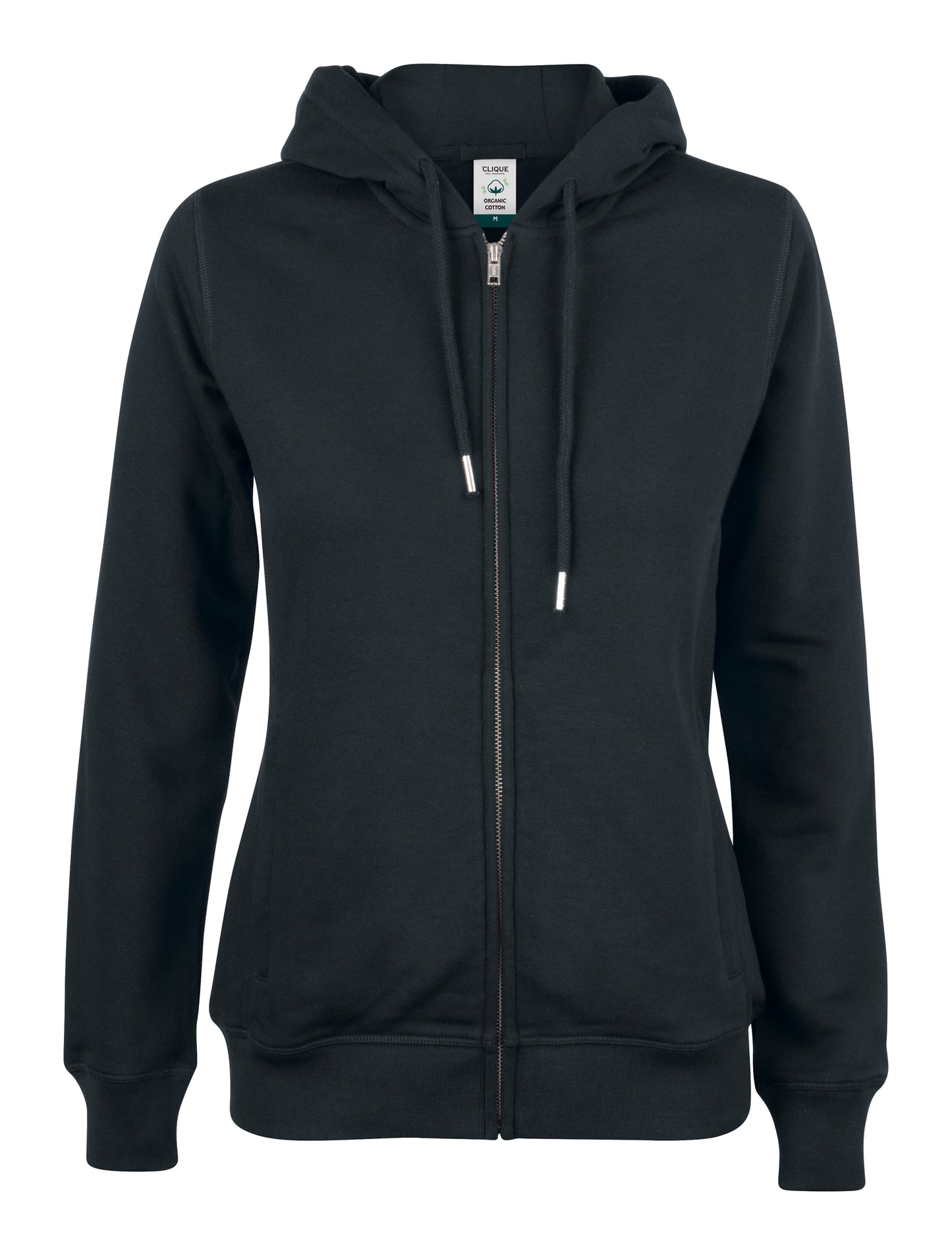 Clique Premium Organic Cotton Ladies Zip-Up Hoodie | Hooded Jacket | 5 Colours | XS-2XL