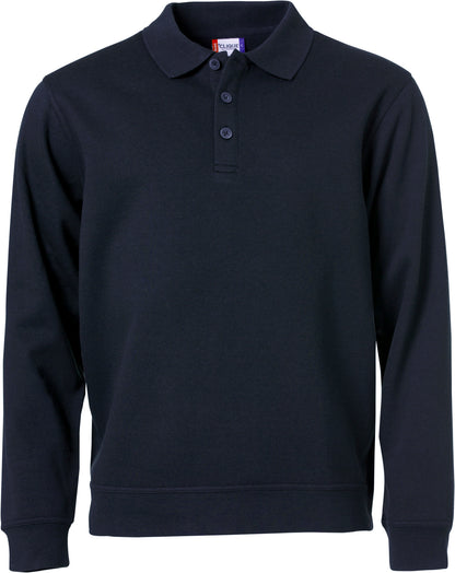 Clique Basic Polo Sweatshirt | Unisex Polo Collar Sweater | Durable | Soft | 4 Colours | XS-3XL