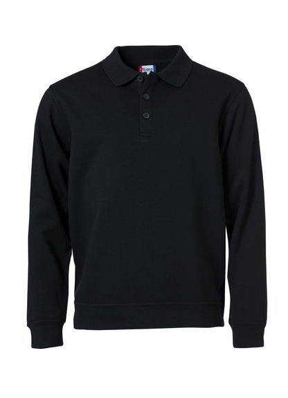 Clique Basic Polo Sweatshirt | Unisex Polo Collar Sweater | Durable | Soft | 4 Colours | XS-3XL