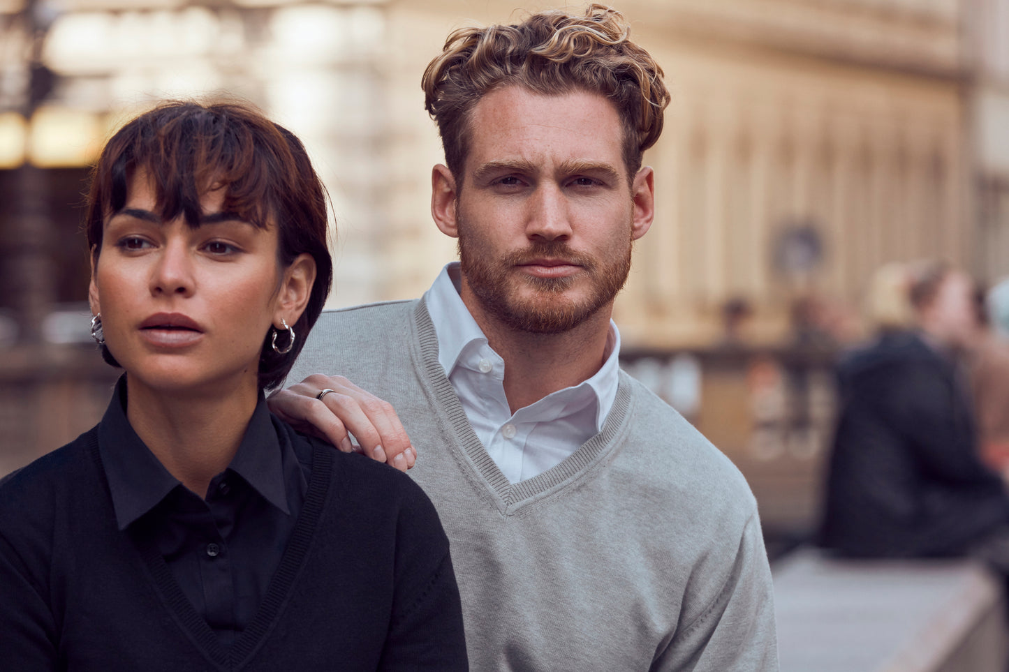 Clique Aston Men's Cotton Jumper | V-Neck Knitwear | Soft Touch | 3 Colours | S-3XL