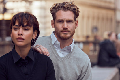 Clique Aston Men's Cotton Jumper | V-Neck Knitwear | Soft Touch | 3 Colours | S-3XL