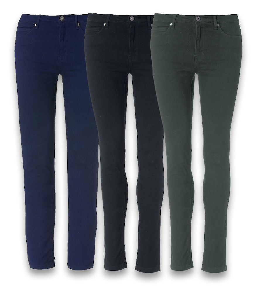 Clique 5-Pocket Ladies Stretch Trousers | Twill Cotton | 3 Colours | S-3XL - Trousers - Logo Free Clothing